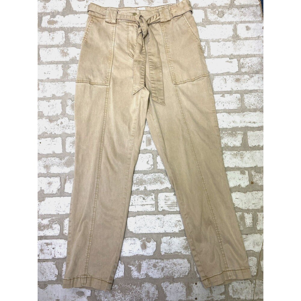 Joie Tan Khaki Utility Casual Pants Womne's Size Medium Cotton Tencel Blend